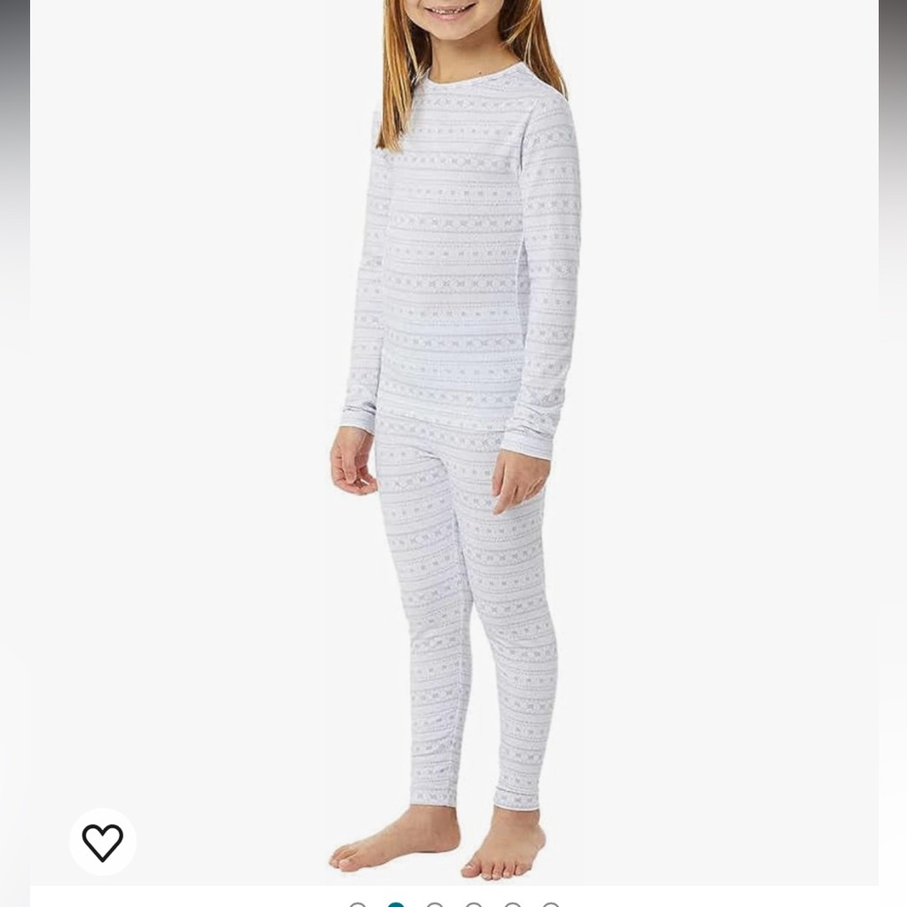 32 DEGREES Kid's Heat Base Layer Set (X-Large, Frozen Snowflake)